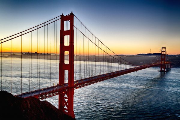 Golden Gate Bridge, San Francisco at Sunrise